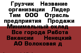 Грузчик › Название организации ­ Лидер Тим, ООО › Отрасль предприятия ­ Продажи › Минимальный оклад ­ 1 - Все города Работа » Вакансии   . Ненецкий АО,Волоковая д.